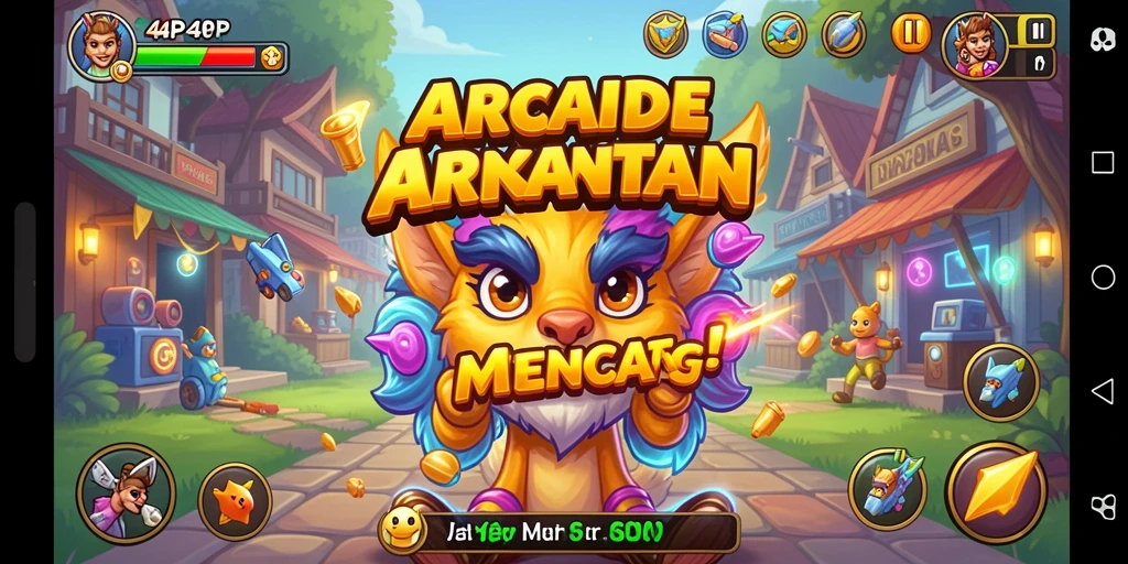 Screenshot gameplay dari 4P4P yang asyik dan penuh tantangan.