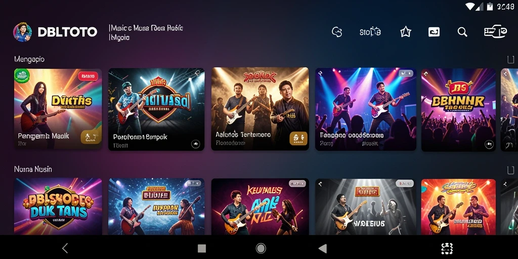 Tangkapan layar dari gameplay DBLTOTO yang menampilkan eksplorasi musik.