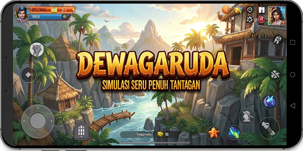 Screenshot gameplay yang menampilkan dunia simulasi yang interaktif.