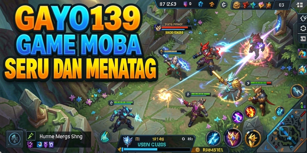 Screenshot GAYO138 yang menampilkan aksi gameplay MOBA yang seru.