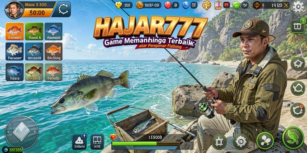 Gameplay memancing yang seru dan menantang di HAJAR777.