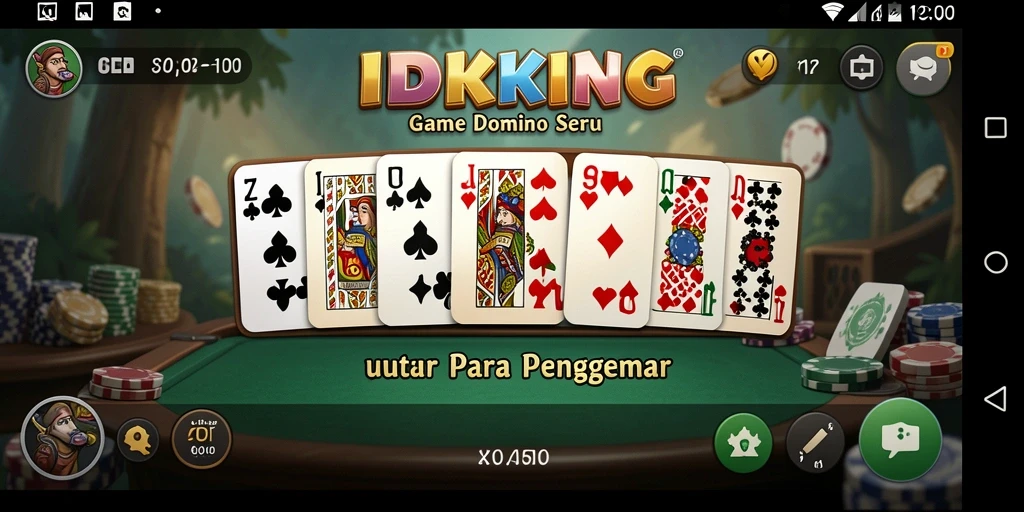 Tangkapan layar utama menunjukkan antarmuka gameplay Domino yang menarik.