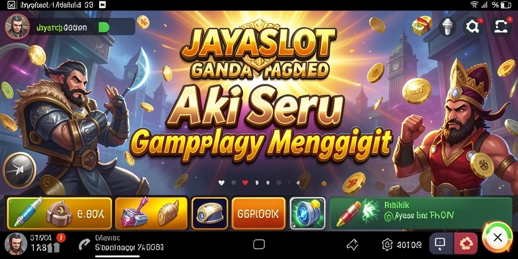 Screenshot JAYASLOT menampilkan aksi intens dan karakter yang penuh semangat.