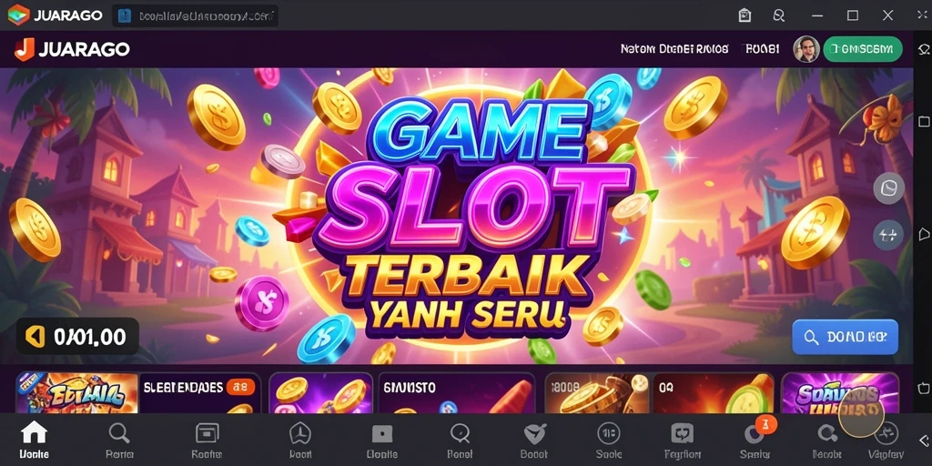 Screenshot JUARAGO menampilkan gameplay seru dengan simbol slot yang menarik.