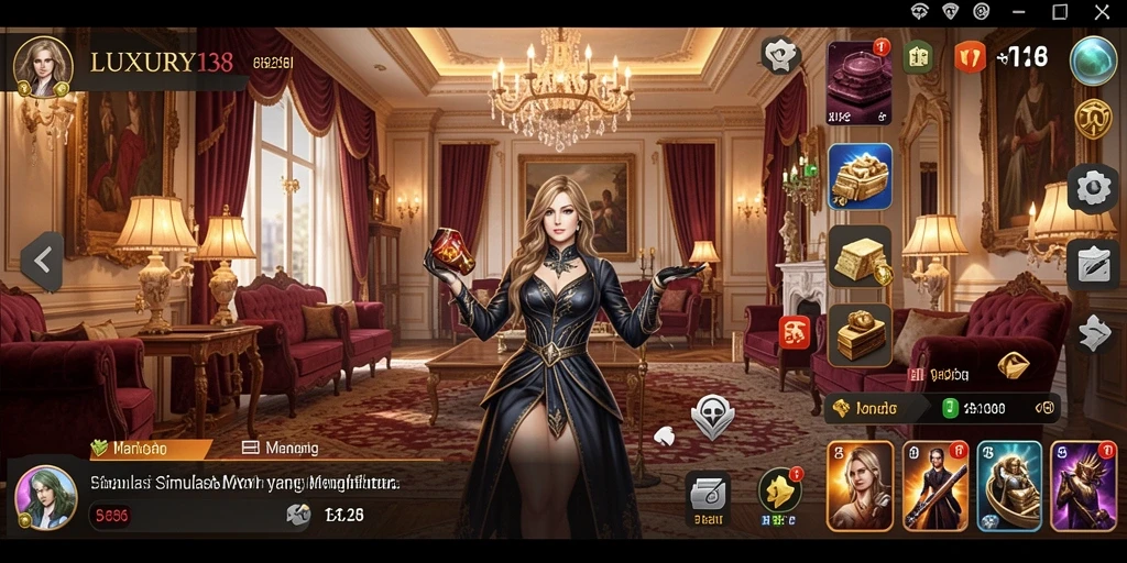 Tampilan gameplay mewah dari LUXURY138 yang mengagumkan.
