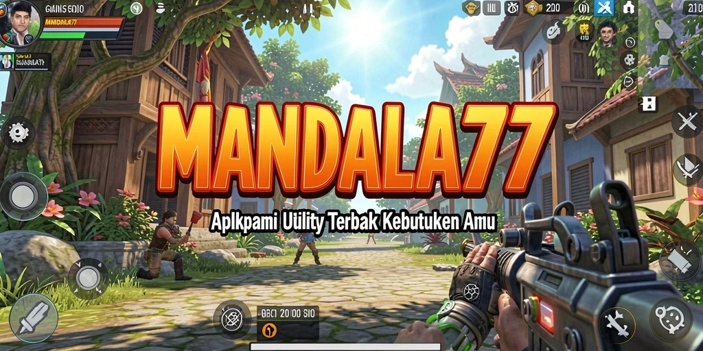 Tampilan utama MANDALA77 dengan fitur-fitur utilitas terintegrasi.