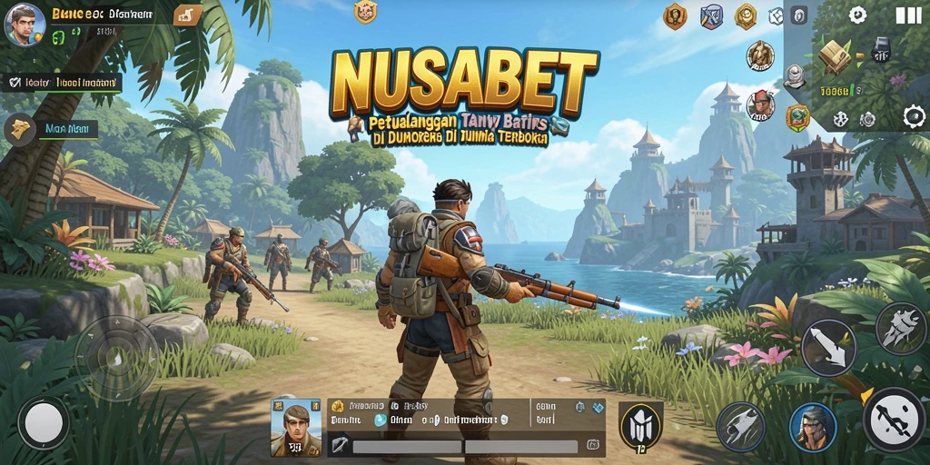 Screenshot menunjukkan aksi petualangan seru di dunia terbuka NUSABET.