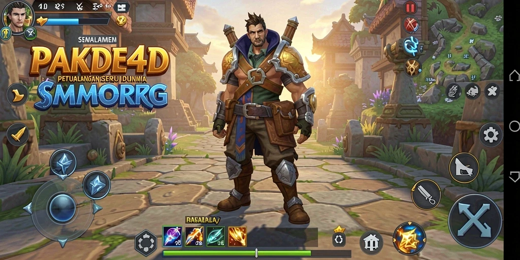 Tangkapan layar PAKDE4D menampilkan aksi seru dalam pertarungan MMORPG.
