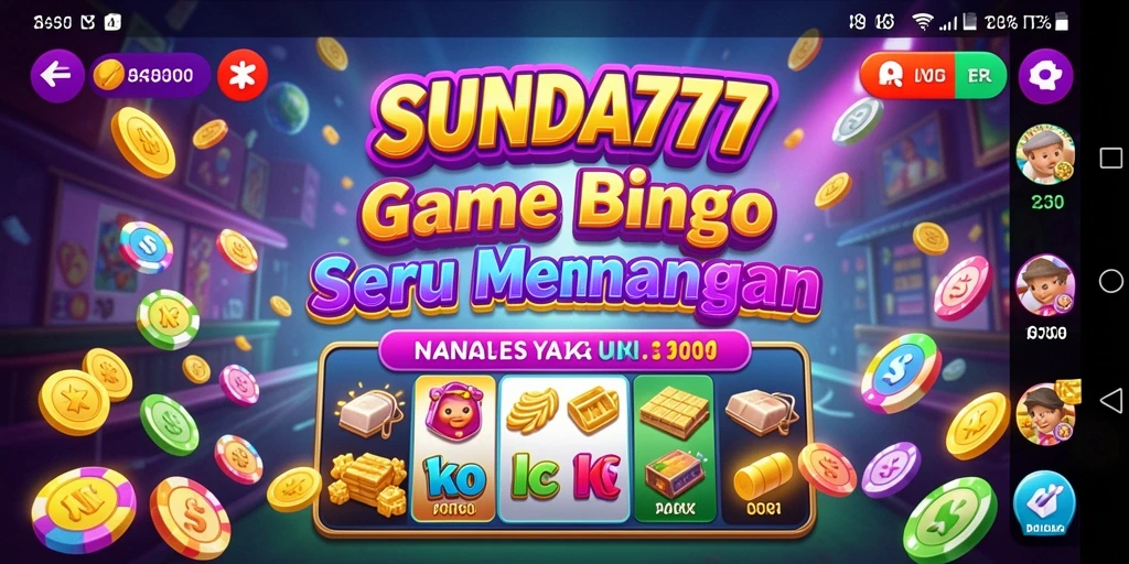 Tampilan permainan Bingo yang menarik dan interaktif.